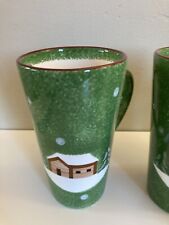 The Cellar Log Cabin Tall Coffee Mug 2004 Macy’s 6 1/8” Tall 5 Available picture