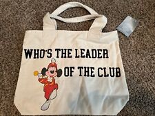 NEW Disney MICKEY MOUSE CLUB Canvas Tote Bag 