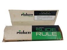 Vintage 1906s Pickett N-500-ES HI Log All Metal Slide Rule With Box picture