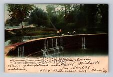 Cleveland OH-Ohio, Doan Brook, Boys Sailing Boats, Vintage c1907 Postcard picture