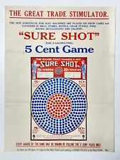 Vintage Sure Shot Great Trade Simulator Baseball 5 Cents Game Advertisement picture