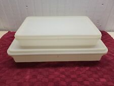 2 ~Vintage Tupperware 290-9 Cake Keeper & 794-11 Rectangular Containers w/ lids picture