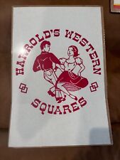 Vintage Harold's Western Squares Paper Advertisement Sign picture