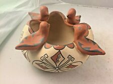BEAUTIFUL HAND COILED BOWL with FOUR BIRDS ON RIM picture