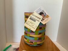 RARE LONGABERGER 2016 FOREVER SPRING MULTICOLORED BASKET VASE & PROTECTOR NWT picture