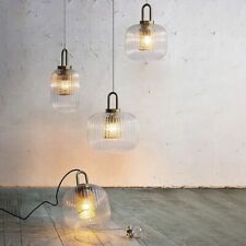 Clear Striped Glass Chandelier LED Pendant Lamp Suspension Lights Ceiling Lamp picture