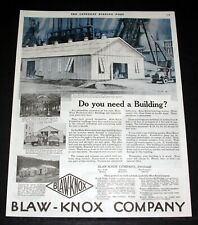 1920 OLD MAGAZINE PRINT AD, BLAW KNOX, DO YOU NEED A PRUDENTIAL STEEL BUILDING? picture