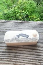 One Of A Kind Genuine SCRIMSHAW Puzzle Box Handcarved  picture