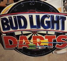 Vintage 1990s Bud Light Beer Darts Large Metal Tin Sign 30