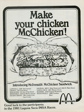 1981 McDonald's McChicken Sandwich Introducing Your Chicken VINTAGE PRINT AD picture