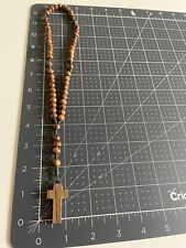 Small Olive Wood ROSARY Wooden Beads BETHLEHEM, Simple & Traditional picture