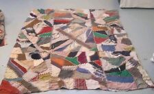 Antique 100 Year Old Patchwork Quilt, Dated Feb 21, 1924, Hand Stitched, 62
