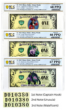 2013 $1 Disney Dollar 3X MATCHING SET OF 3 NOTES (D010380) PCGS 68/67 TOP POP picture