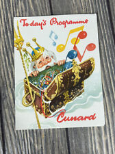 Vintage 1961 RMS Carinthia Programme Of Events Cunard picture