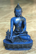 Handmade Blue Resin Medicine Buddha Statue picture