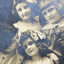 Portrait Sisters Triplets Quadruplets Camp Epinal Postcard 1919 Real Photo RPPC picture