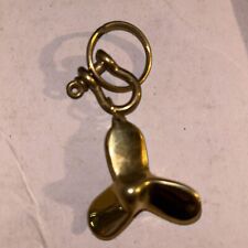 Vintage Solid Brass/Bronze Nautical Ship Boat Propeller Keychain 4323 picture