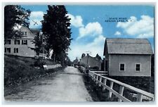 Kenoza Lake New York Postcard State Road Exterior Building 1915 Vintage Antique picture