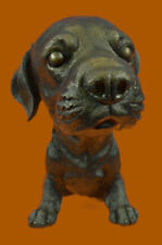 100% BRONZE STATUE HUNTING DOG LABRADOR RETRIEVER HIGHLY DETAILED SCULPTURE SALE picture