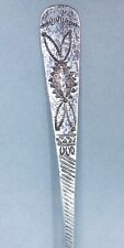 Rare HANDWROUGHT Navajo Antique Silver Souvenir Spoon Bow & Arrow Circa 1900 picture