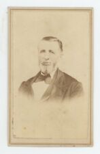 Antique ID'd CDV Circa 1860s Handsome Older Man Named G.O. Bursell Full Beard picture