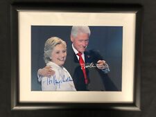 HILLARY Rodham & President BILL CLINTON Dual SIGNED 8.5x11.5 + FRAMED PHOTO RA picture
