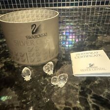 Swarovski Silver Crystal Figurine Mini Chicks Set of 3 014824 VERY CUTE MINT A1 picture