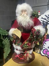 Vintage Santa Figure Table Top Christmas Decoration 18” In Great Shape  picture