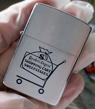 Vintage 1966 Zippo Lighter - READER'S DIGEST - SHOPPING CART SWEEPOSTAKES picture