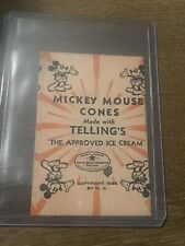 1934 Walt Disney Mickey Mouse Cones 🎥 Ice Cream Card Game Playing Card RARE picture