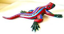 VTG Painted Lizard Mexican Folk Art GABRIELA FELIPE RAMIREZ ARRAZOLA OAXACA RED picture
