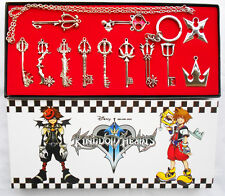 12pcs/Set Kingdom Hearts II KEY BLADE Necklace Pendant+Keyblade+Keychain Silver picture