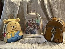 Set Of 3 Disney Retired Loungefly Backpacks picture