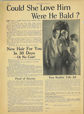 1925 Allied Merke Institute Hair Growth Bald Vintage Magazine Print Ad 8X11 picture