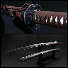handmade Folded Steel Japanese Samurai Sword katana Full Tang Sharp Blade picture