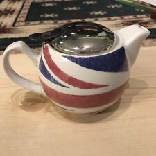 Rosanna English Tea Pot British Red White Blue Stainless Steel Basket And Lid picture