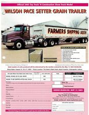 Ad Sheet /Order Form Wilson Pace Setter Trailer &  Semi Die Cast 1:64 picture