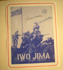 CHARLES W. LINDBERG  SIGNED SHEET ARTIST RENDITION BATTLE OF IWO JIMA (DECEASED) picture