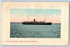 Jacksonville Florida FL Postcard Clyde Line Steamer Apache Scene 1908 Antique picture