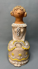 1984 Karoly Szekeres Hungary Hungarian Art Ceramic Pottery Figurine Girl Statue picture