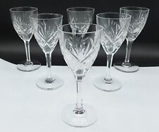 FRENCH St Louis Chantilly White Wine Glasses Cut Crystal Set of 6, ca 1930 picture