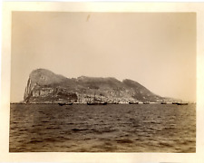 Gibraltar, Panorama Vintage Albumen Print Albumin Print 17x22 Circa 18 picture