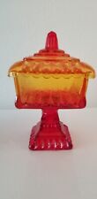Vintage Jeanette Glass Ombre Candy Dish - Carnival Glass  picture