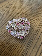 Heart Shaped With Flowers  Enamel Trinket Box picture
