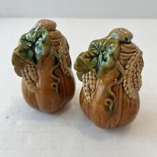 Cute Fall Color Pumpkin Salt And Pepper Shakers  picture