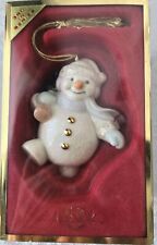 Lenox Snowman Totting Tree Christmas Holiday Porcelain Ornament picture
