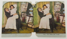 Victorian Stereograph Humorous~You Make Me Tired~Couple~Woman on Man's Lap~Sing picture