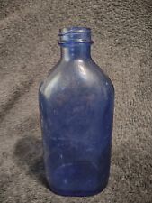 Vintage Cobalt Blue Glass Phillips Bottle, 7'' Tall picture