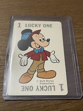 Vintage Walt Disney Productions 🎥 Mickey Mouse Card Game Playing Card LUCKY 1  picture