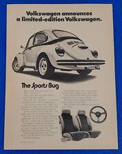 1973 VOLKSWAGEN BUG ORIGINAL PRINT AD CLASSIC LIMITED-EDITION VW 